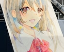 コピック・水彩で美少女アナログイラスト描きます お好きなキャラクターを手描きアナログイラストで描きます イメージ4