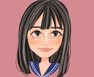 おしゃ可愛い♡雰囲気似顔絵アイコン描きます レトロチックなシンプルで可愛い♡あなただけのアイコンを♪ イメージ5
