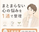 まとまらない心の悩みを1通で整理します 公認心理師・臨床心理士が、気持ち・考え・次の一歩を整理します イメージ1