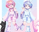 配信・グッズに◎SD・デフォルメイラスト制作します 商用可能です！ポップで可愛いデザイン描きます！ イメージ5