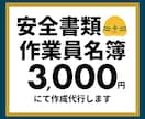安全書類 / 作業員名簿の作成代行いたします 現役建築会社事務員です！面倒な安全書類作成をお手伝いします！ イメージ1