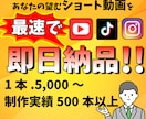 ショート動画の編集を行います YouTube、インスタなどSNS投稿等お任せください イメージ1