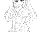 塗りやすさ重視　手描きの塗り絵線画を制作します 自分だけのキャラを塗って楽しみたい方へ イメージ10