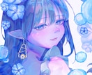 活動者様向け✳︎目を惹くイラスト作成いたします 依頼主様の魅力を引き出した透明感のある絵を制作いたします。 イメージ1