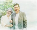 やさしい水彩タッチでリアルな似顔絵を作成します ご結婚や誕生日などお祝いやプレゼントに！キャンバスプリントも イメージ3