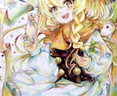 あなただけの一点物アナログイラストを制作いたします コピックで鮮やかな色彩で可愛い女の子を描きます。 イメージ3