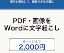 PDF・画像を5枚2千円でWordに起こします 原本と照合して、編集できる文書に イメージ1