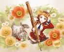 背景込み！オリジナル一枚絵を一括でお描きします 背景などコミコミ価格！一緒に素敵な一枚を作りましょう！ イメージ1