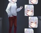 病み男子【表情6種】販売します TRPGや動画配信に！悪役ムーブも出来ます！ イメージ1