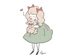 ゆるかわなペア画をお描きします カップルやお友達同士、結婚式にも！大切な人との想い出に♡ イメージ9