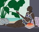 レトロで雰囲気のあるイラスト描きます ビジュアル作り、挿絵やDM作成にアイキャッチなイメージを イメージ8
