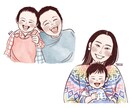 ほどよくリアルで優しく似せる似顔絵お描きします 大人数・ペットOK！笑顔が得意です♡記念日や贈り物にも◎ イメージ10