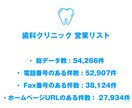 歯科クリニックのリストを即納します 54,266件｜営業法人データ（電話・FAX・HP情報含む） イメージ2