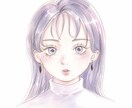 儚くておしゃれな水彩風♡女の子アイコン描きます 儚くて透明感のある女の子イラストを制作します。 イメージ1