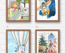 選べるデザイン♡水彩画×我が子ポスターを作成します プレゼントにも◎世界にひとつだけのオーダーメイドポスター♡ イメージ6