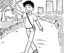 漫画風線画で写真を味のあるイラストにします 日常の一瞬を、漫画タッチでドラマチックに仕上げます。 イメージ1