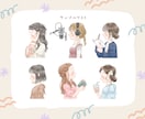 ヘアアレンジが可愛い♪横顔アイコン描きます SNS、ブログ等に使用出来ます✨ イメージ5
