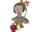 修正無料　母の日似顔絵＆お花イラスト描きます お母様と雰囲気に似合うお花でデザインいたします イメージ1