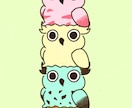 ユーモア溢れるミミズクさんのイラスト描きます 可愛いミミズクさんがあなたに福をお届け！ イメージ2