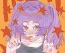 商用利用可SNSなどに使えるイラストを描きます そのキャラにしか出せない雰囲気を引き出します。 イメージ3