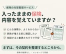 保険証券の保障内容と保険料を一覧表にまとめます FP2級・AFP認定者が、加入中の保険を2契約まで整理 イメージ1