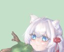 今だけ実績作りの為お安くイラスト描かせて頂きます バストアップ(手有り)でのお値段です イメージ3