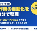 Excel・CSV作業の自動化を60分で整理します ビデオチャット60分｜概算見積まで｜購入前の質問OK イメージ1