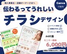 伝わるって、うれしい。チラシデザイン制作します 安心‼2パターン提案！サロン・治療院・店舗向け イメージ1