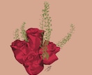 花束のイラスト描きます あなたのために購入した花束をイラストにおこします。 イメージ3