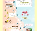 手書きイラストのマップ作ります 観光マップや、案内図優しいタッチで描きます イメージ4