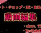 簡単な編集(カット・テロップ・BGMの追加)します YMM4やInShot(主にshort用）を使って編集します イメージ1