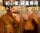 筋トレ初心者/ダイエット向け筋トレメニュー作ります 有資格者による筋トレメニュー作成　*1週間は質問無制限 イメージ1