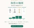 庚辰　四柱推命×五行であなたの体質の地図を作ります 生年月日だけで、あなたの体の設計図を読みます イメージ1