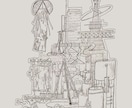 アナログイラスト。不思議な世界を描きます ペン画職人が、あなたの心の隙間を埋めます イメージ1