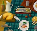海外絵本の様なおしゃれなイラスト描きます 絵本挿絵やポスター、カレンダーなどにも イメージ4