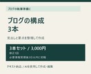 ブログ3記事分の見出しと構成案を作成します 導入文・見出し・書く要点まで3本分を整理 イメージ2