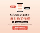 SNS投稿文30本を1ヶ月分まとめて作成します X・インスタ・Threads｜1媒体30本・CSV納品 イメージ1
