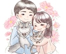 可愛くておしゃれな水彩タッチのイラスト描きます 似顔絵からオリジナルキャラクター、擬人化もOK♡ イメージ1