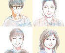 やわらかく優しい印象の似顔絵描きます アイコンやプレゼントにも！きれいめ、ふんわり印象のイラスト。 イメージ3