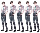 商用◎会社員の男性の立ち絵を販売します 表情差分5種類！TRPG、動画作成、SNSアイコンなどに イメージ4