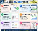 治療院の「面倒な業務」、AIで仕組み化します 治療院経営をもとにあなたの院に必要な仕組みを構築します。 イメージ2