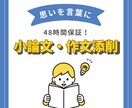 48時間保証！小論文・作文添削します 思いを言葉に。基本に忠実な添削プラン イメージ1
