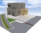 魅力的な外構プラン（パースのみ）の提案をします 3Dパースでイメージしやすい、VR体験もできます！ イメージ4