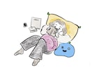 Instagramのようなオシャレな女の子描きます 手描きでゆるいタッチの絵を描きます。 イメージ6