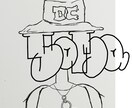 貴方の希望のテーマでGraffitiを描きます 動物、人、文字等どんなテーマでもokヘッダー画像などにどうぞ イメージ6