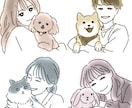 ペットとのツーショットでアイコン描きます LINEやSNSのアイコンに◎シンプルで使いやすいイラスト！ イメージ3