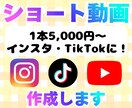 1本5,000円～SNS用ショート動画作ります TikTok・Instagram・YouTubeなど イメージ1