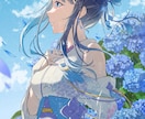 和風な一枚絵、アイコン、サムネ、キャラデザ描きます 綺麗、儚さのある絵に仕上げます イメージ2