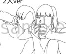 SNS用のオシャレなモノクロ線画アイコン制作します 顔を見せないイマドキの線画アイコンで貴方のSNSを彩ります！ イメージ6