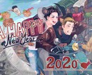 カッコいいイラスト描きます 表紙や挿絵、年賀状、SNS用、動画イラストなどに！ イメージ2